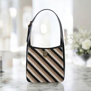 Kurt Geiger Small Bond Hobo Bag Black Beige